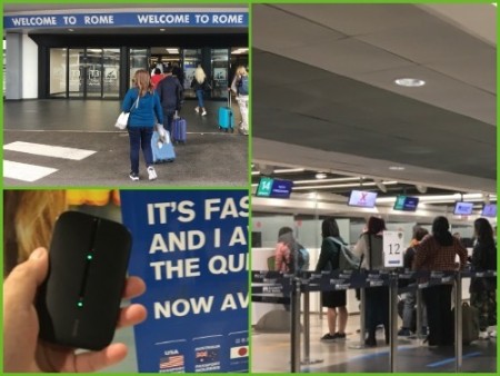 013 Arrived in FCO roma AP, O2Wi-Fi works well, after 10 min queue immigration in 5 seconds